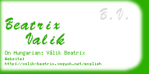 beatrix valik business card